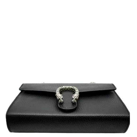 GUCCI  Dionysus Leather Crossbody Bag Black - Picture 7 of 13